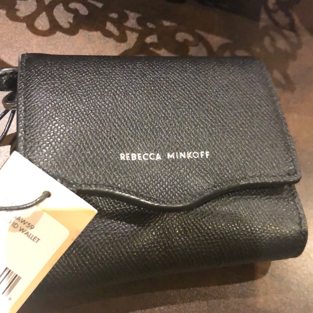 Rebecca Minkoff  black bifold ID wallet NWT